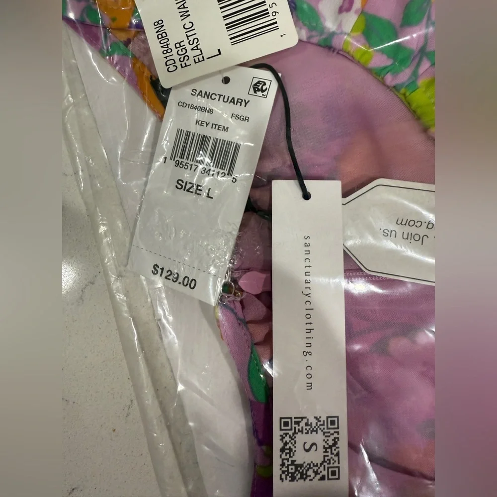 NWT Sanctuary Women's Long-Sleeve Cut-Out Dress-Fresh Garden - Picture 7 of 9